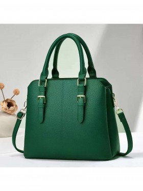 Faux Leather Satchel Bag 